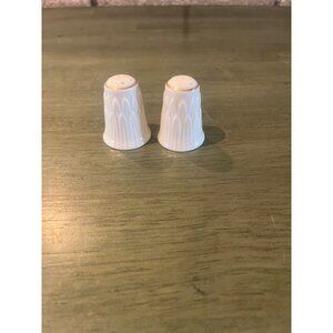 Lenox Porcelain Salt & Pepper Shaker Set With Gold Trim